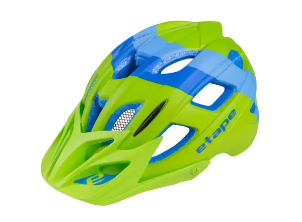 Etape Hero Kinder-Fahrradhelm grün/blau matt