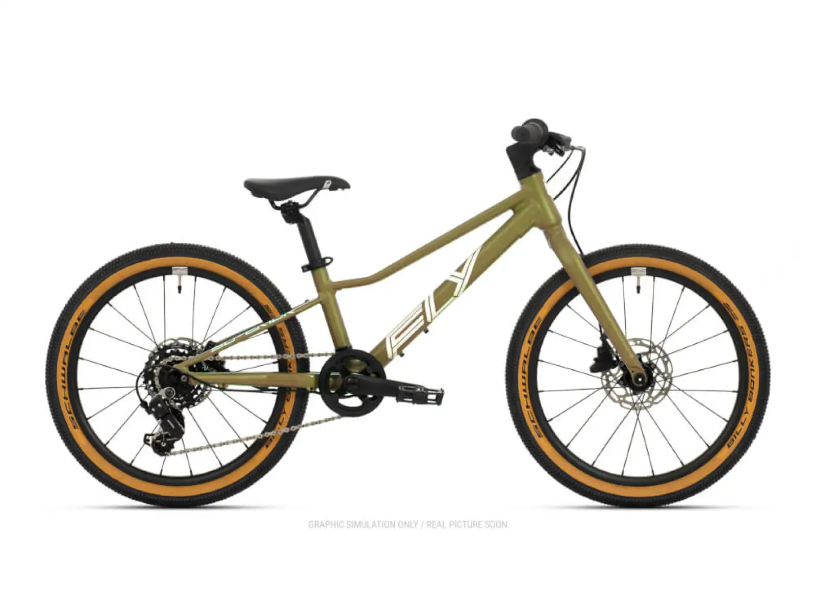 Superior F.L.Y. 20 DB Matte Olive Metallic/Hologram Chrome Kinderfahrrad