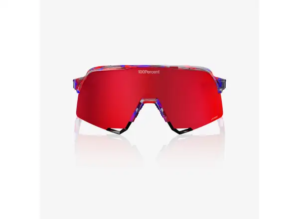 100% S3 Brille FDJ Gloss Translucent Red/Blue/HiPER Fire Red Mirror Lens
