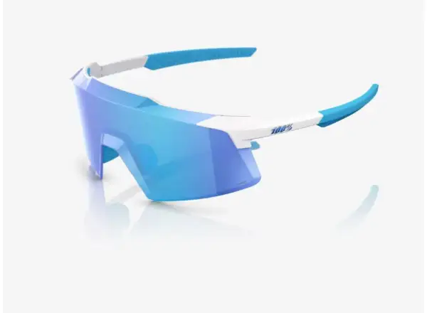 100% Aerocraft Brille Matte White/HiPER Blue Mirror