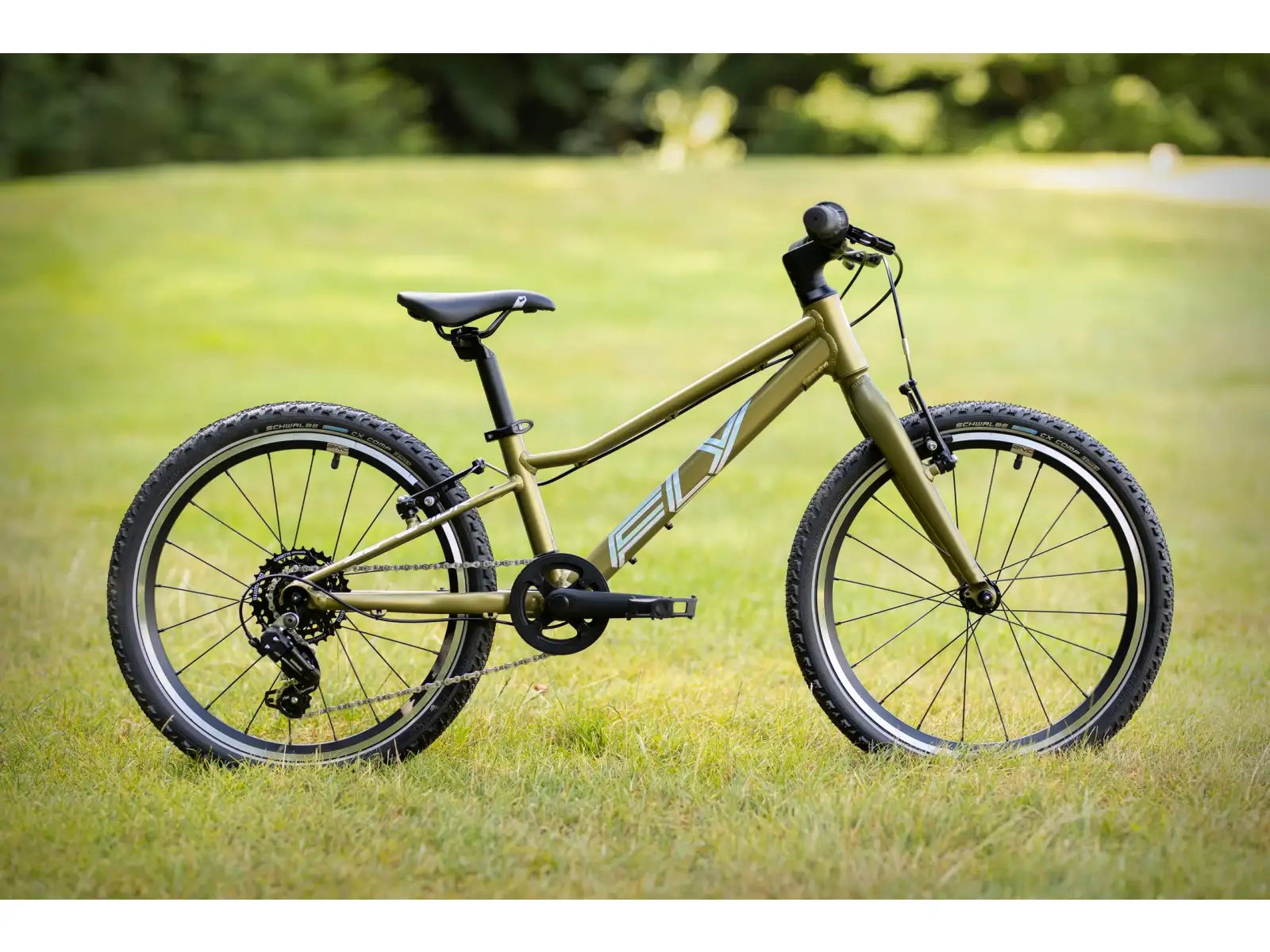 Superior F.L.Y. 20 VB Matte Olive Metallic/Hologram Chrome Kinder-Mountainbike.