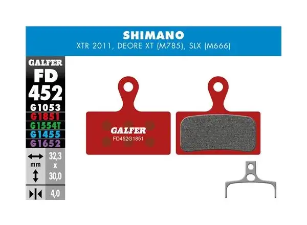 Galfer FD452 Advanced G1851 Bremsbeläge für Shimano