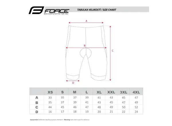 Force B30 Herren Shorts mit Polsterung Schwarz/Rot