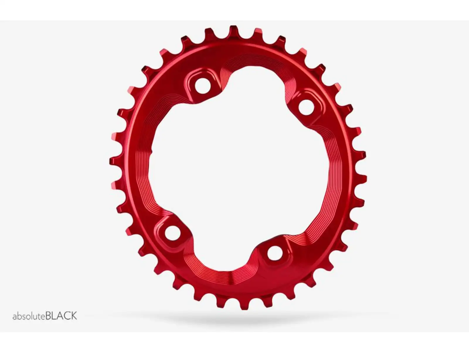 Absolute Black OVAL XT M8000 BCD96 Kettenblatt rot
