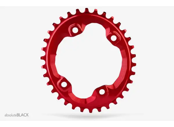 Absolute Black OVAL XT M8000 BCD96 Kettenblatt rot