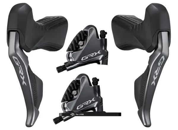 Shimano GRX Di2 ST-RX815+BR-RX810 2x11 Schalt und Bremshebel und Bremssättel