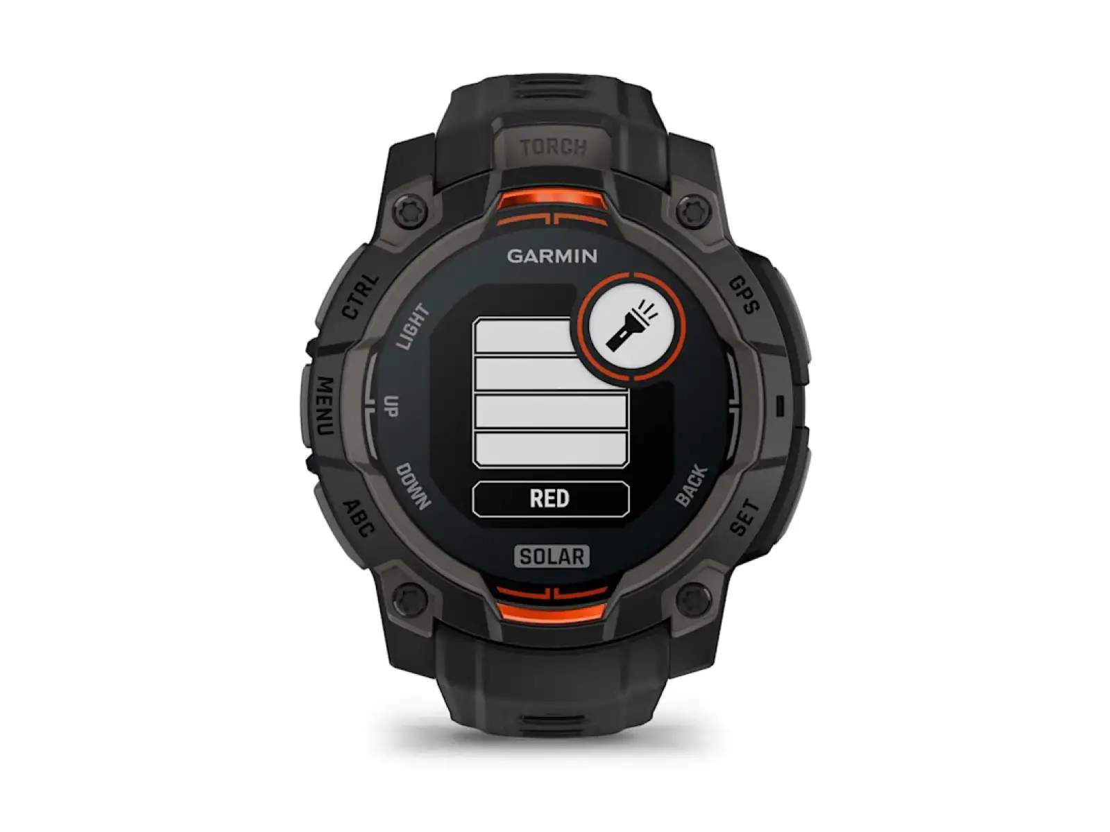 Garmin Instinct 3 Solar 45 mm Smartwatch Schwarz/Schwarzes Armband