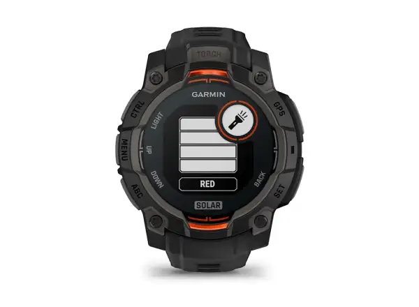 Garmin Instinct 3 Solar 45 mm Smartwatch Schwarz/Schwarzes Armband