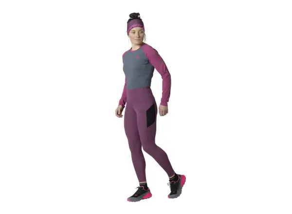 Dynafit Warm Ultra Damen gefütterte Leggings Amaranth