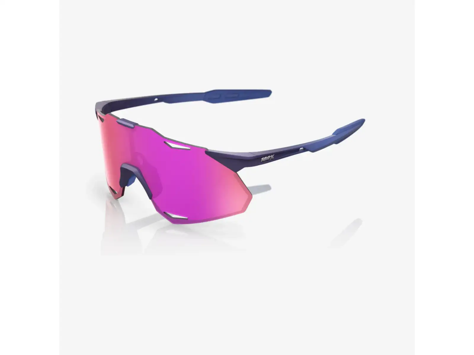 100% Hypercraft XS Brille Satin Storm Metallic/Purple Multilayer Mirror