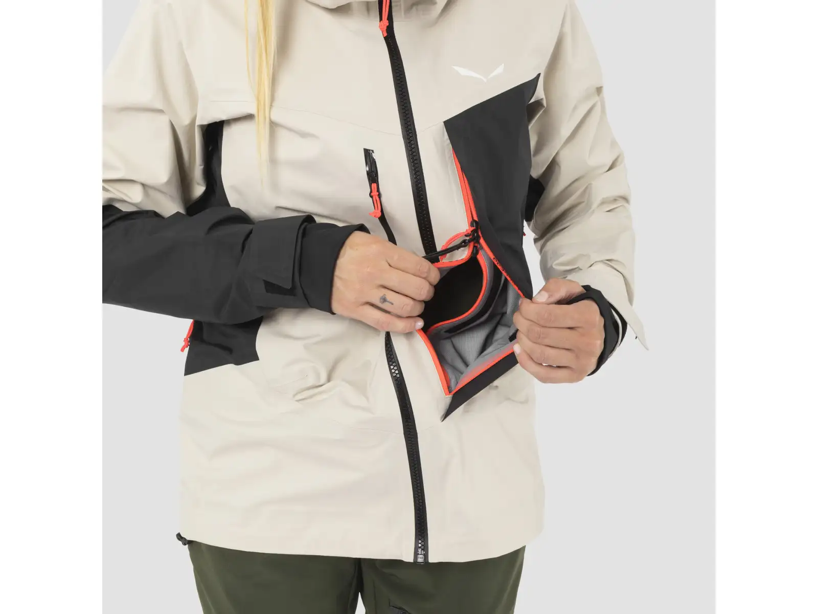 Salewa Sella 3L Powertex Damenjacke Haferflocken/0910