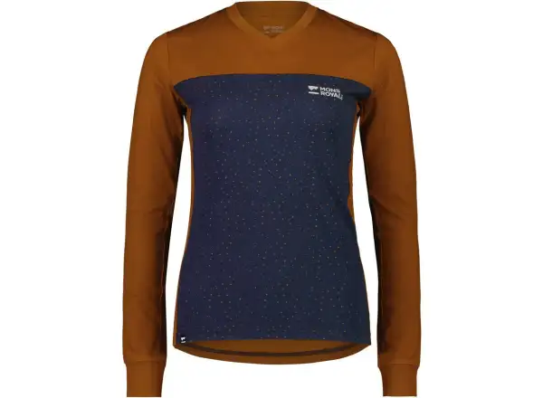 Mons Royale Redwood Enduro VLS Damen-T-Shirt Midnight Terrazzo/Kupfer Größe S.
