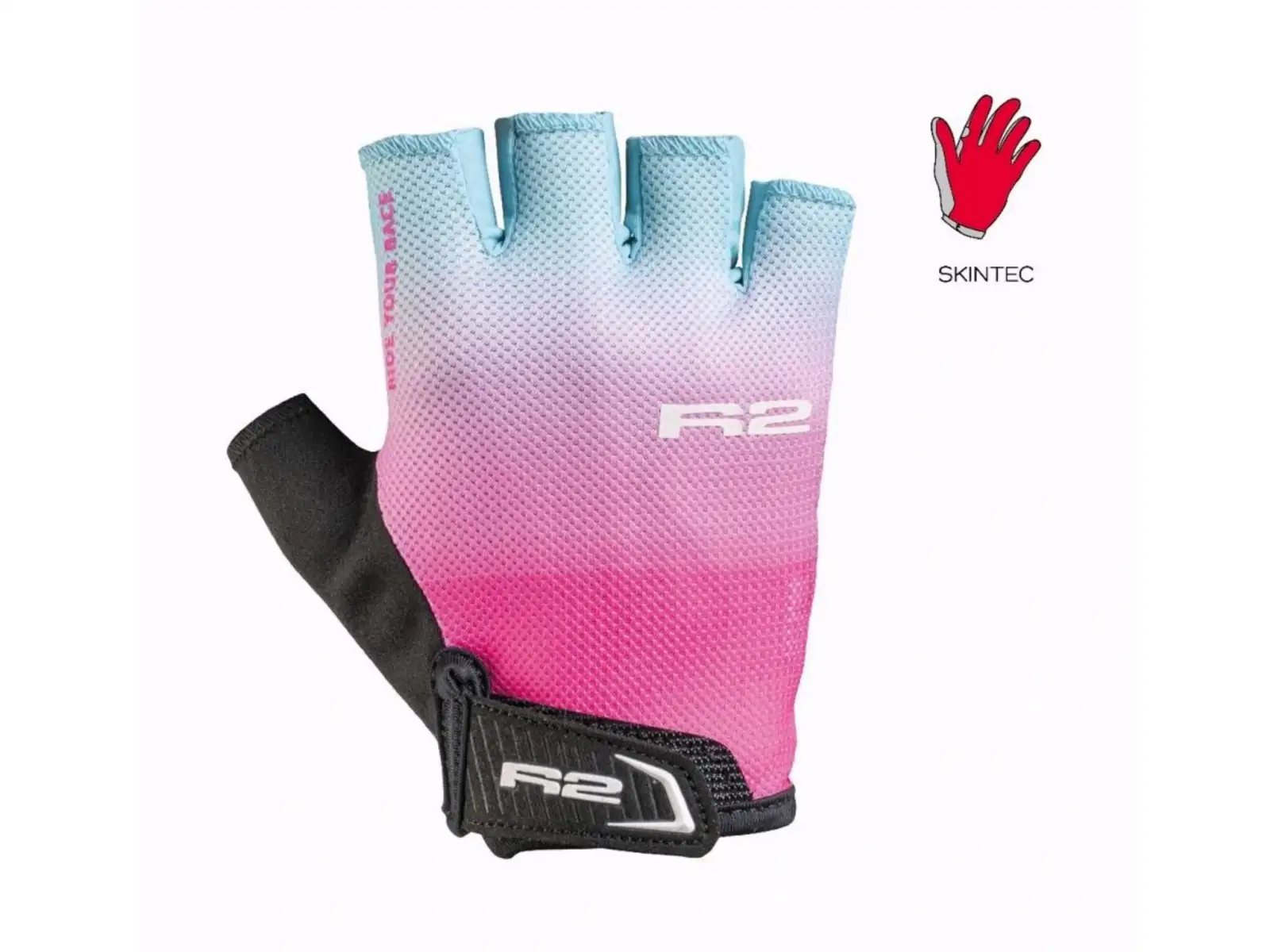 R2 Mistral Kinder-Fahrradhandschuhe rosa/blau