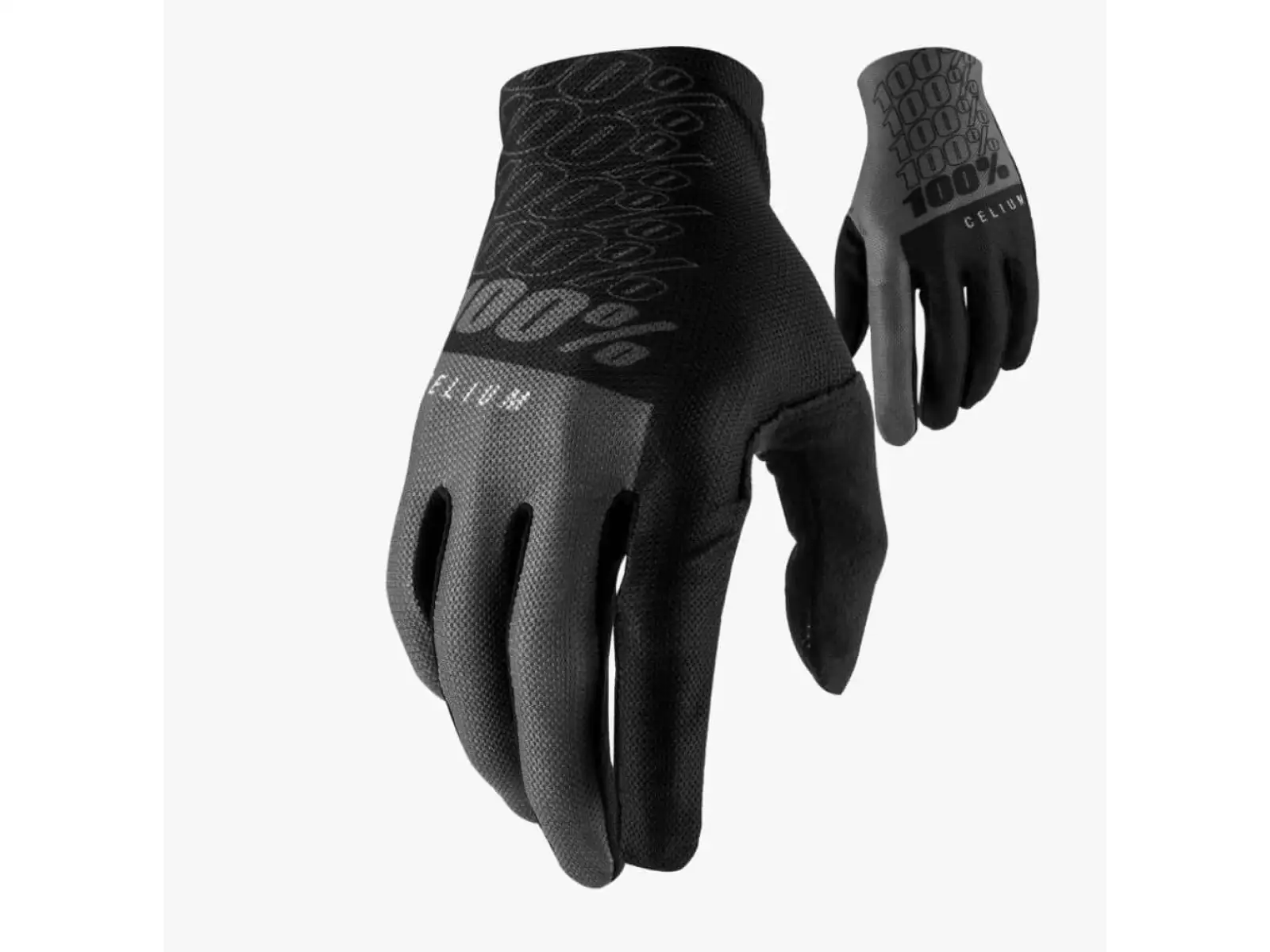100% Celium Herrenhandschuhe Schwarz/Grau