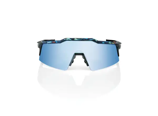 100% Speedcraft Brille Schwarz Holographic/HiPER Blau Multilayer Spiegel