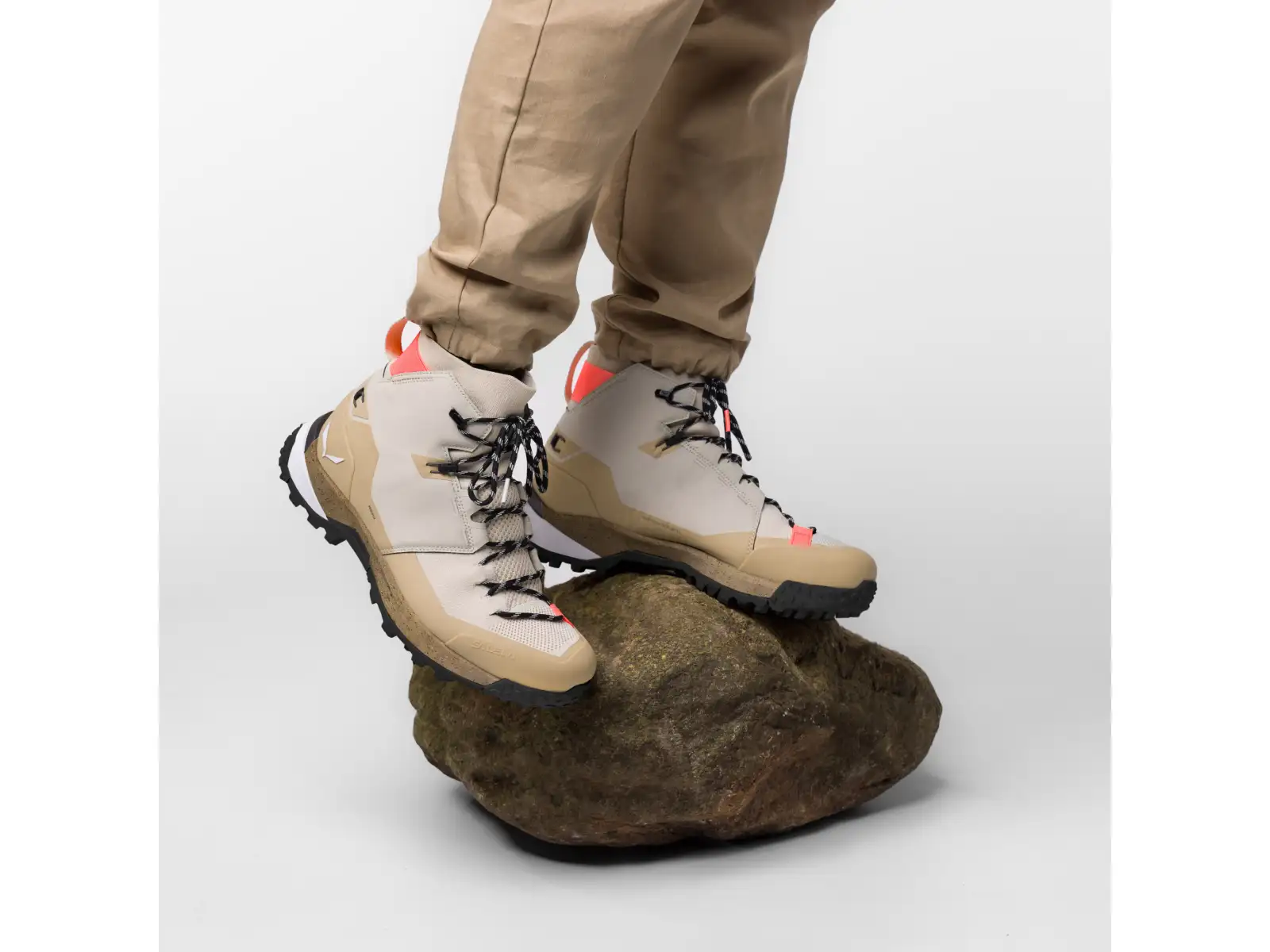 Salewa Puez Knit Mid PTX Damen Outdoor-Schuhe Oatmeal/Quicksand