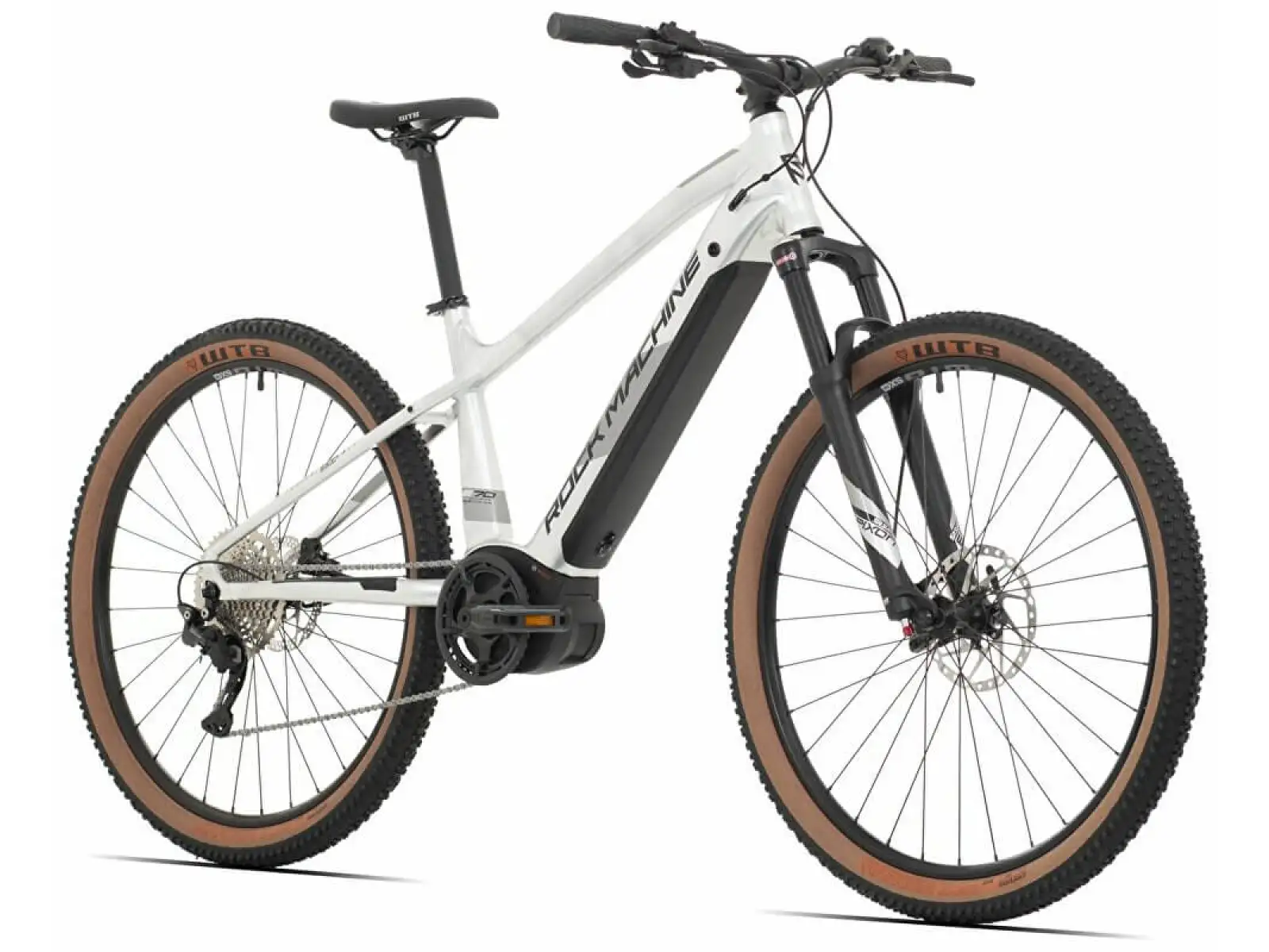 Rock Machine Torrent INT e70-29 Bosch E-Bike in Gloss Silber/Schwarz.