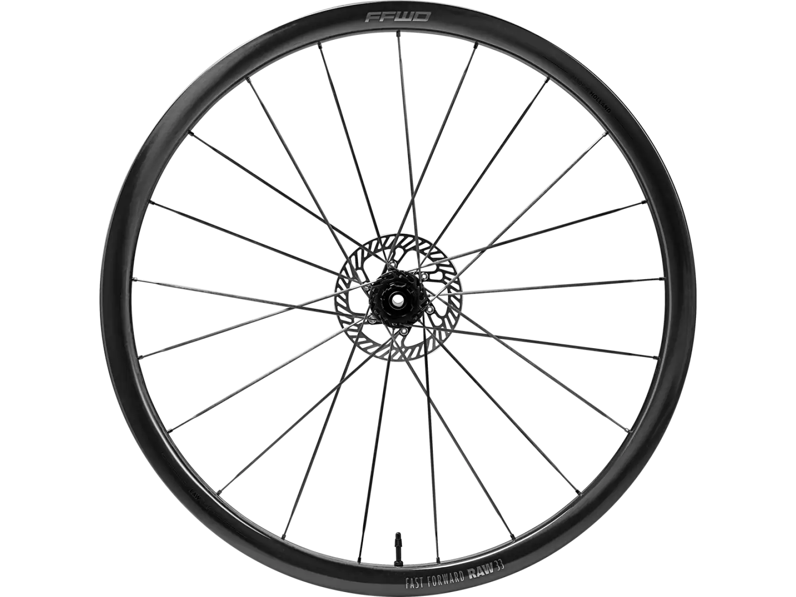 FFWD RAW CS 33 Straßenrad-Radsatz, glänzendes Schwarz