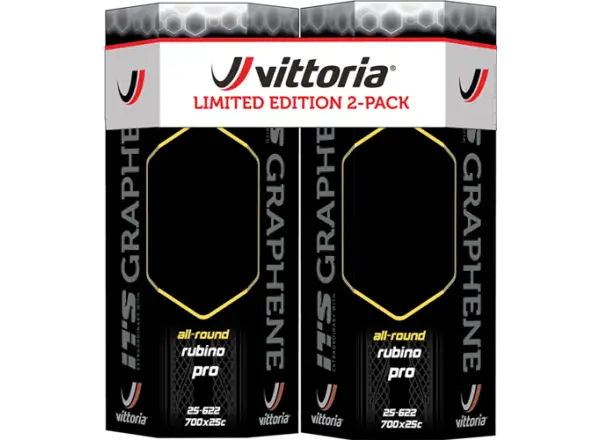 Vittoria Rubino Pro IV G2.0 Twin Pack - 2er-Pack Straßenreifen mit Kevlar + 2 Schläuchen