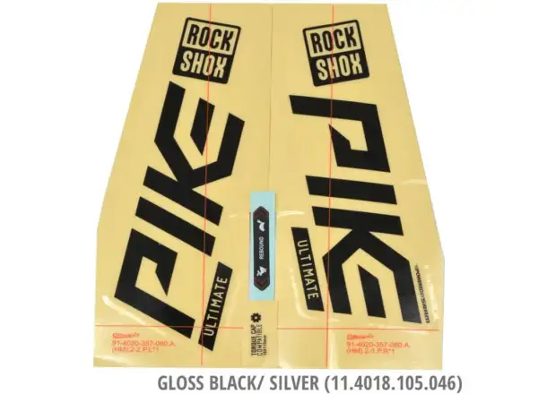 Rock Shox Decal Pike Ultimate 27,5"/29" 2021 Gloss Black for Silver