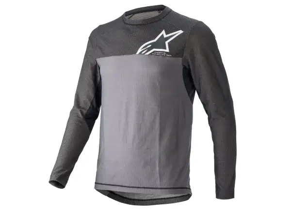 Alpinestars ALPS 8.0 V2 Kindertrikot langarm Anthrazit/Schwarz/Weiß