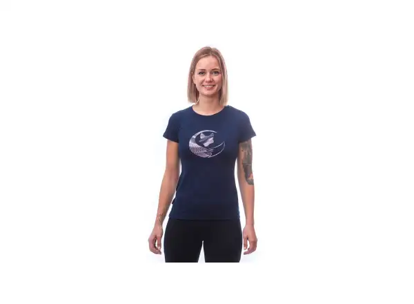 Sensor Merino Active PT Fox Damen T-Shirt Kurzarm Deep Blue