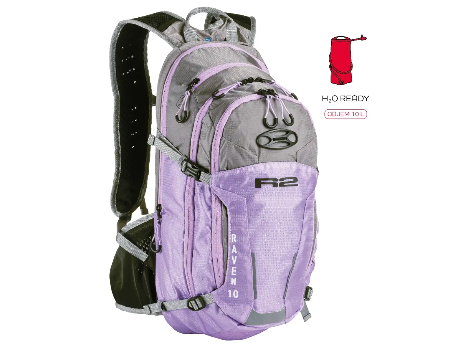 R2 Raven Sport-Rucksack 10l lila violett/schwarz