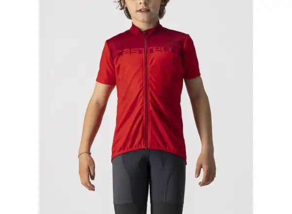 Castelli Neo Prologo Kinder Kurzarmtrikot rot
