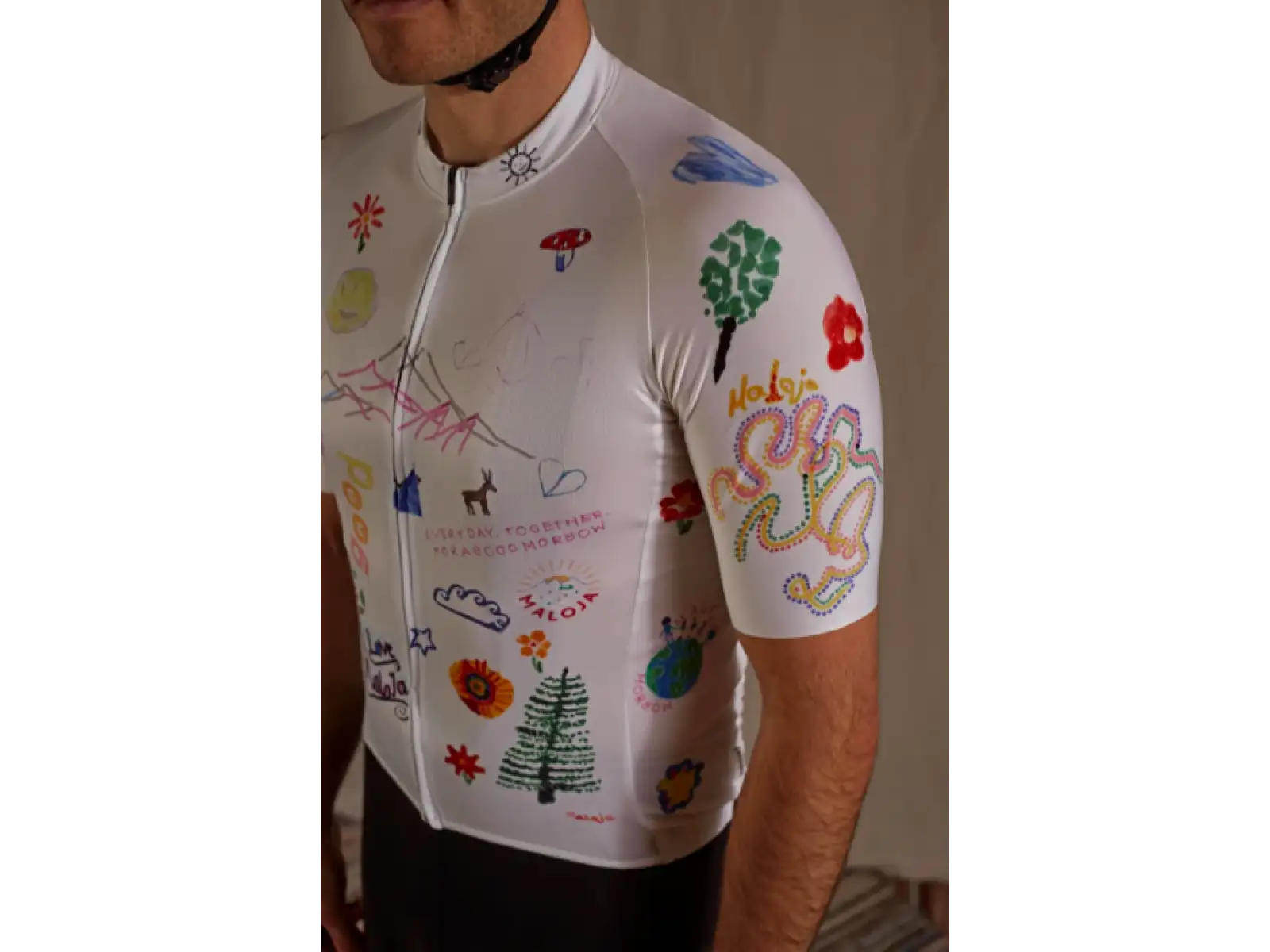 Maloja GatterlM. Herren-Trikot kurzarm Glacier Milk multi