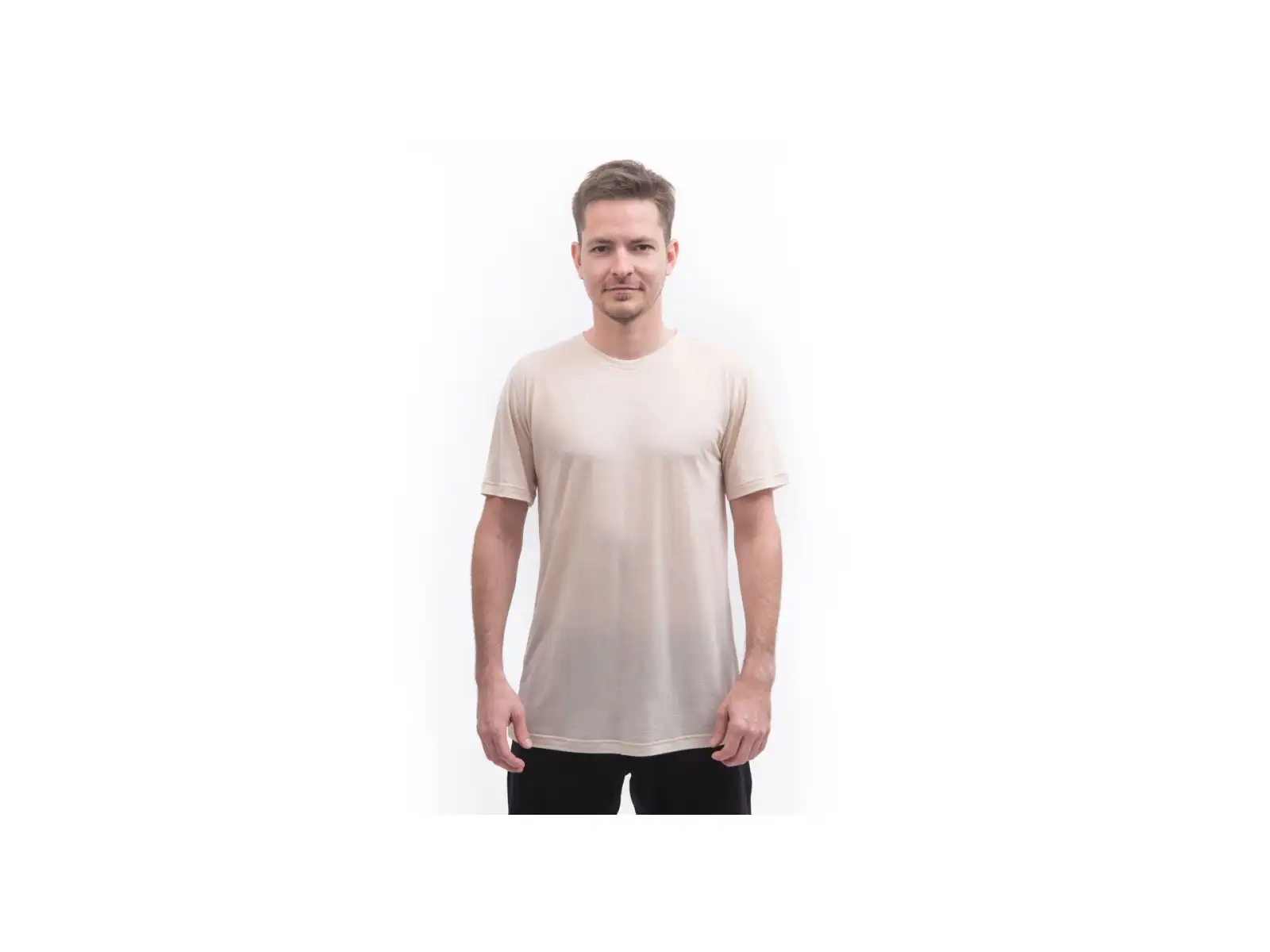 Sensor Merino Lite Herren T-Shirt kurzarm Mottled Beige