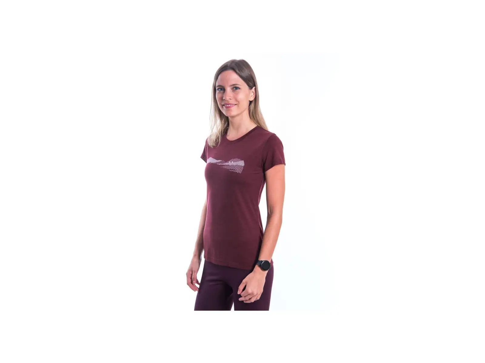 Sensor Merino Air PT Hills Damen T-Shirt Kurzarm Port Red