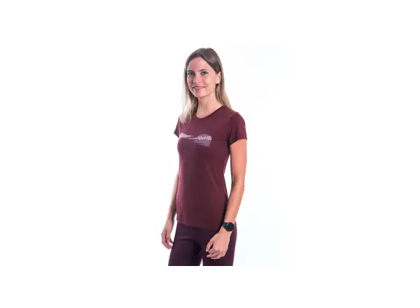 Sensor Merino Air PT Hills Damen T-Shirt Kurzarm Port Red