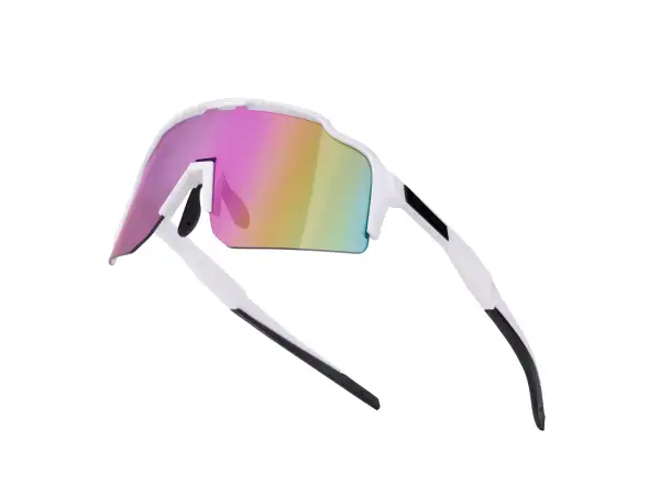 Force Strive Brille weiß/violett-gelbe Spiegelglas
