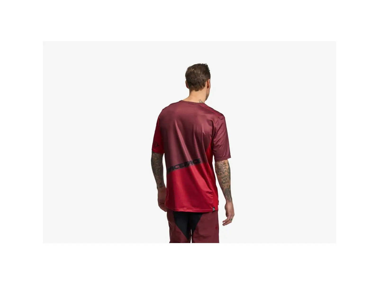 Race Face Indy Herren-Trikot kurzarm dunkelrot.
