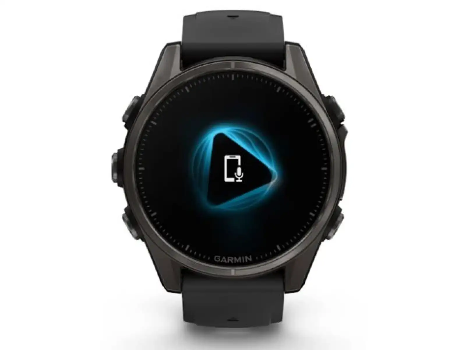 Garmin fenix 8 - 43 mm AMOLED Saphir Smartwatch in Carbon Titanium Schwarz/Steingrau