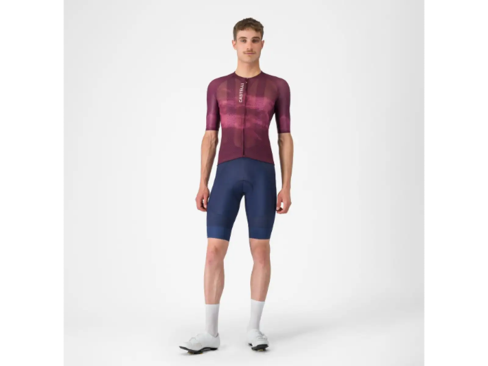 Castelli Climber's A/C Herrentrikot Kurzarm Deep Bordeaux/Weiß