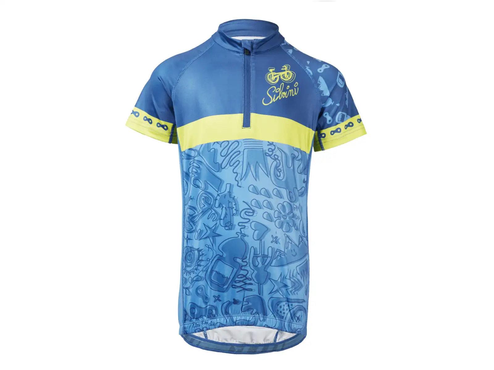 Silvini Scrivia Kindertrikot blau/limette