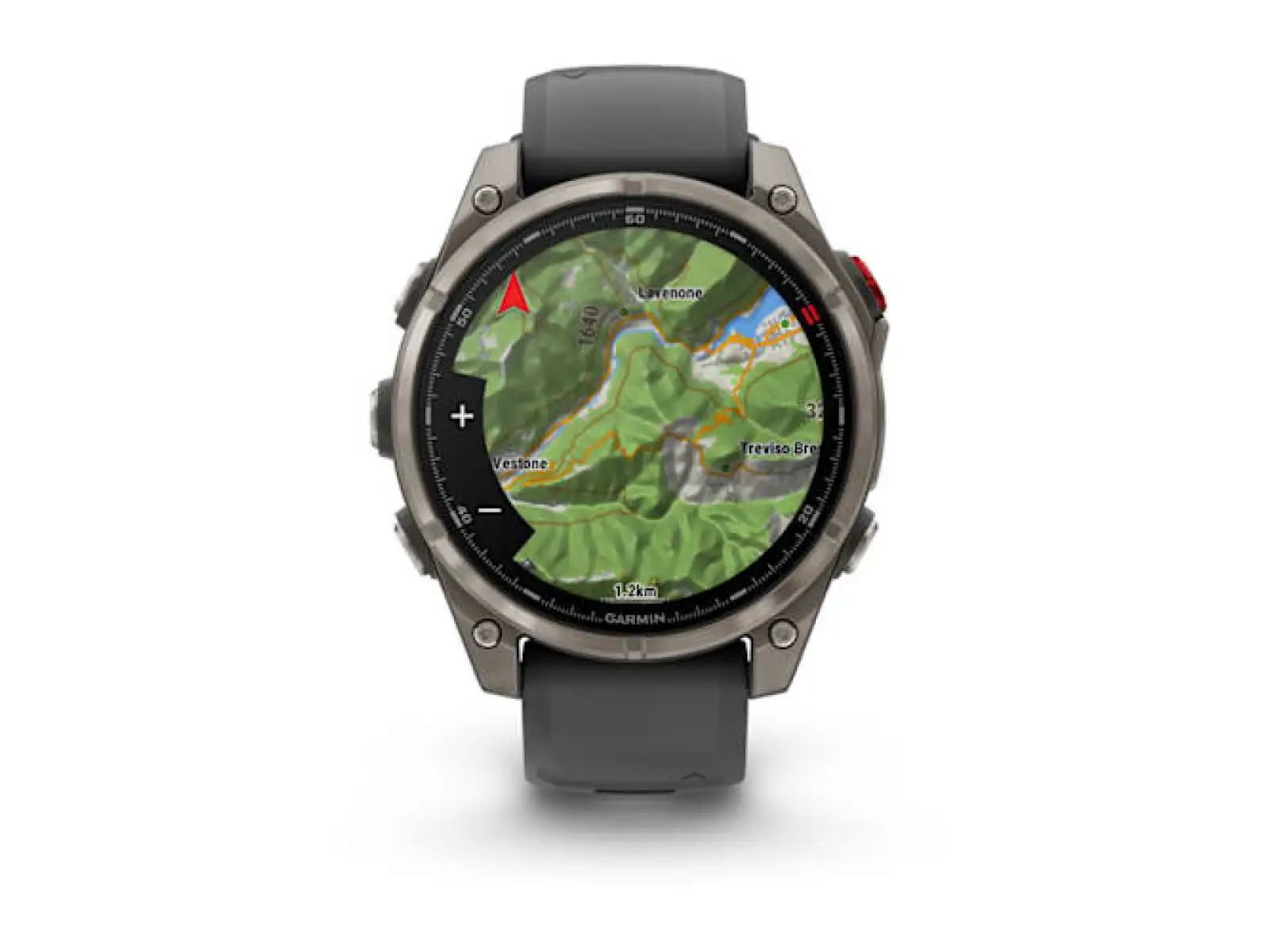 Garmin fenix 8 Pro 47 mm, AMOLED Sapphire, Titanium mit Silikonarmband Graphite/Black