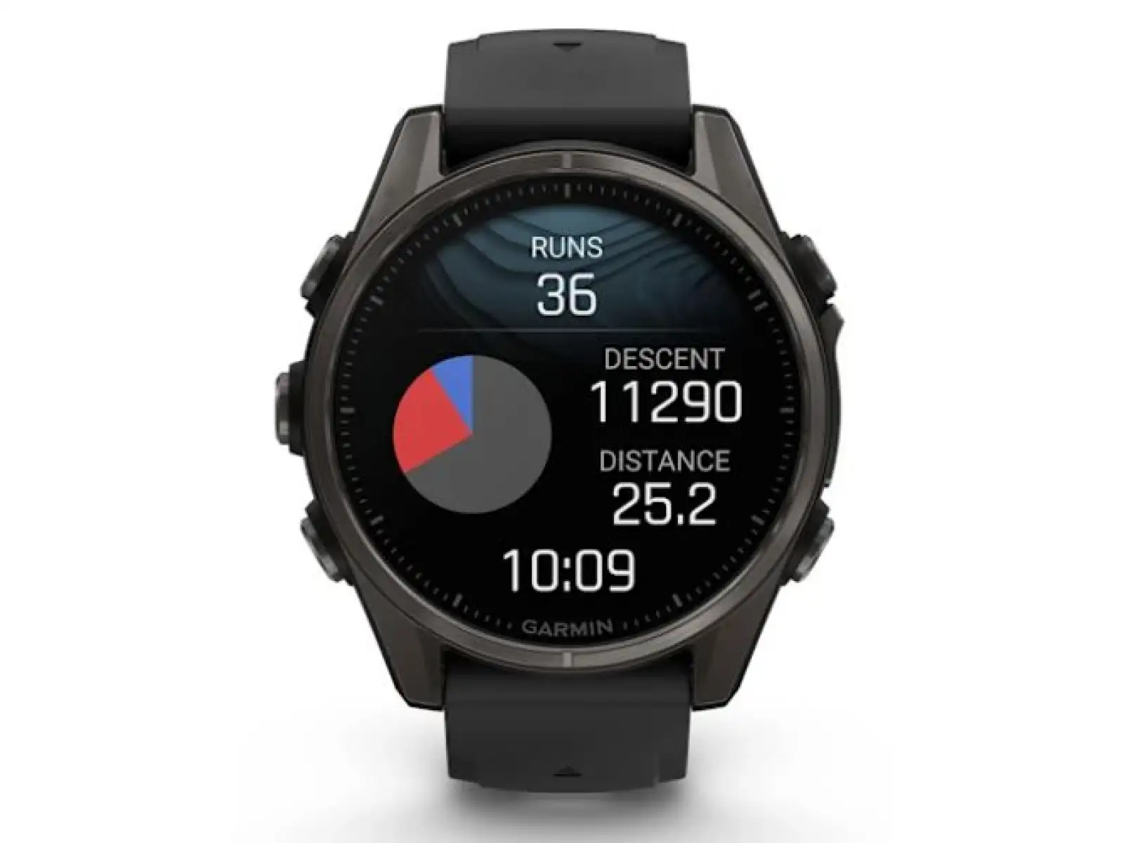 Garmin fenix 8 - 43 mm AMOLED Saphir Smartwatch in Carbon Titanium Schwarz/Steingrau