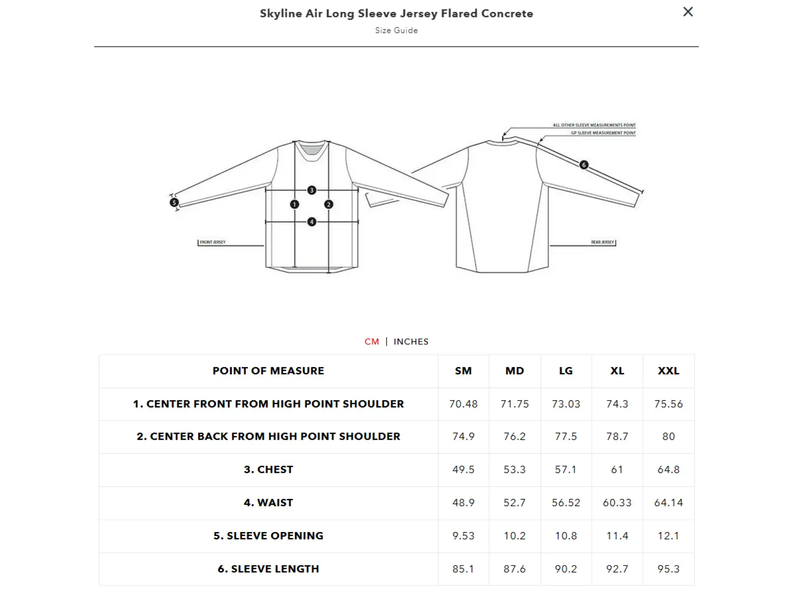 Troy Lee Designs Skyline Air Flared Herren langarmtrikot Concrete