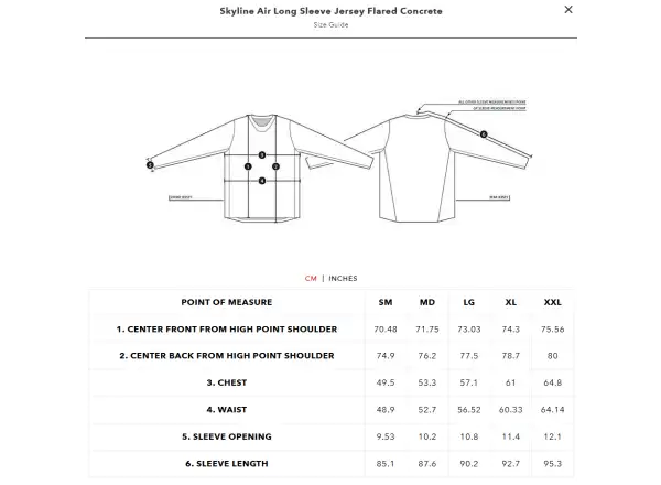 Troy Lee Designs Skyline Air Flared Herren langarmtrikot Concrete