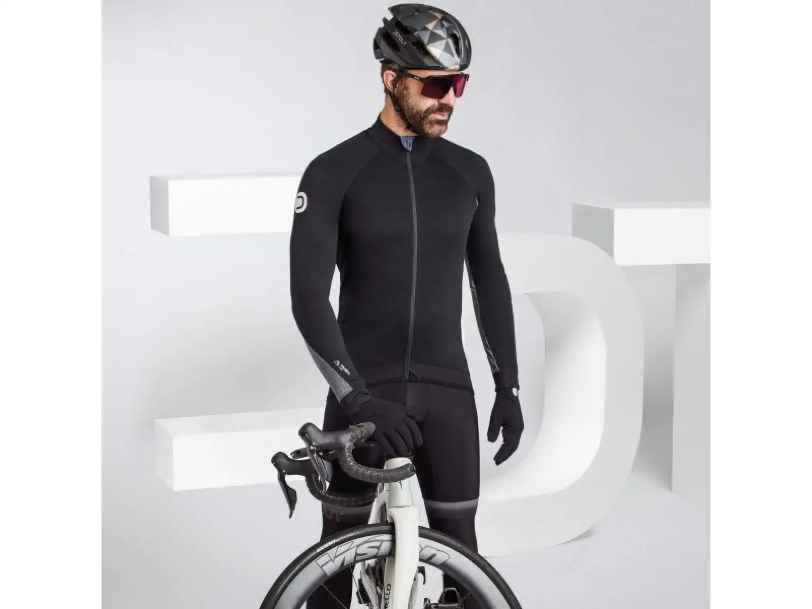 Dotout Thermo Herren Shorts mit Polsterung und Latz Schwarz