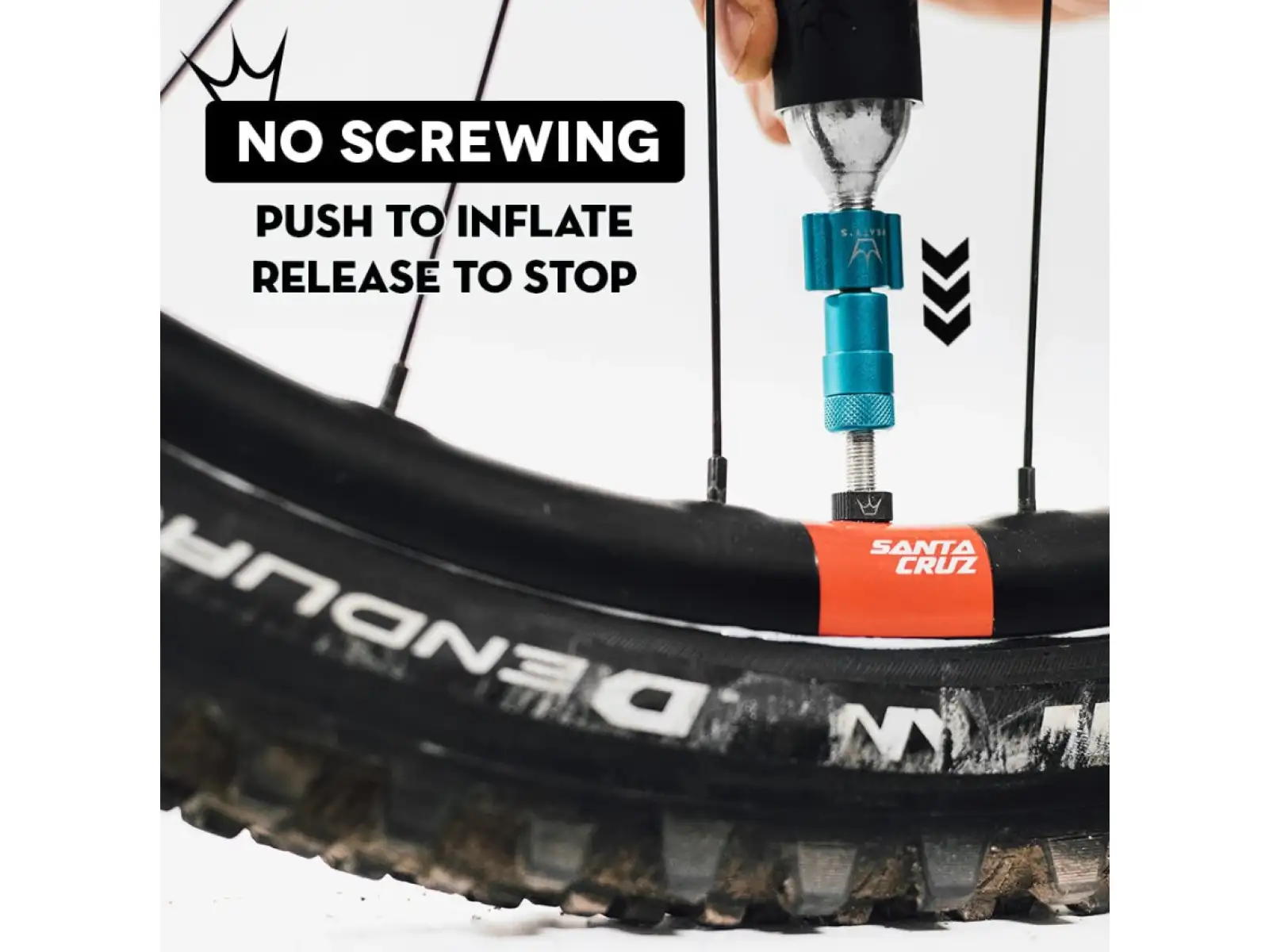 Peatys Holeshot CO2 Pumpenkopf Türkis