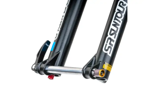SR Suntour Raidon 32 LO-R 130 mm 27,5" Boost gefederte Gabel in Schwarz.