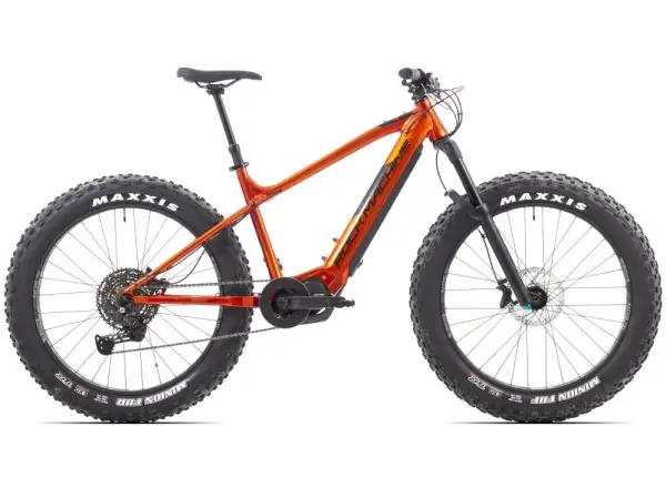 Rock Machine Vyöry e90 e-Fatbike Orange / Schwarz.