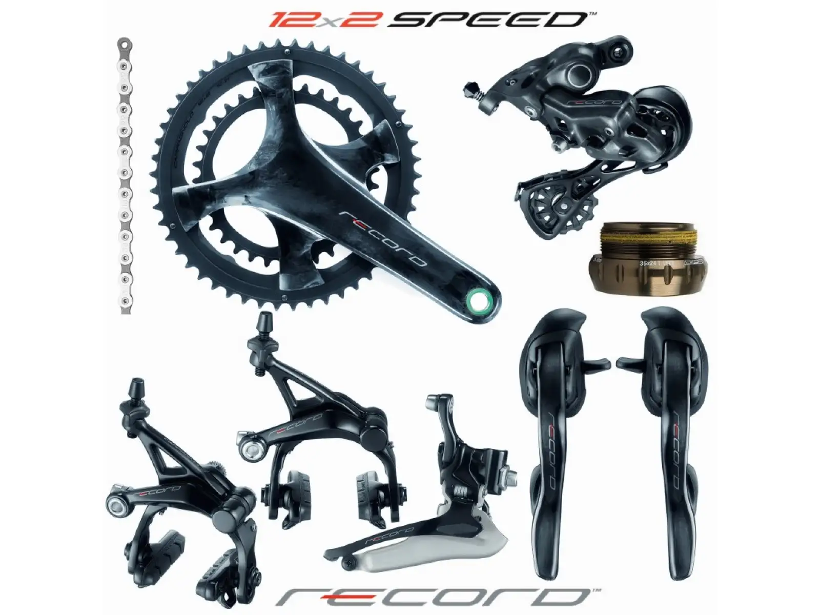 Campagnolo Record 12x2 Gruppe ohne Kassette