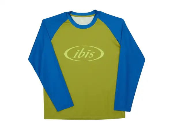 Ibis Trail Herrentrikot Langarm Grün/Blau