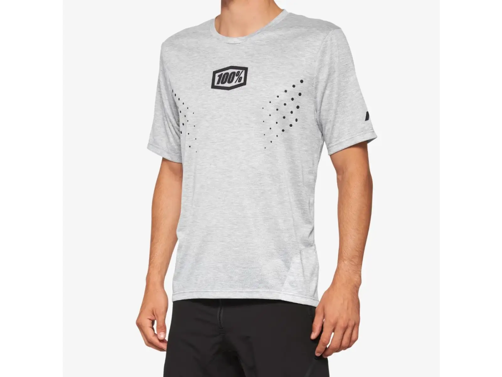 100 % Airmatic Mesh Herren-Trikot mit kurzen Ärmeln grau