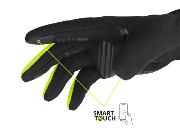 Etape Skin WS Winterhandschuhe schwarz/gelb fluo