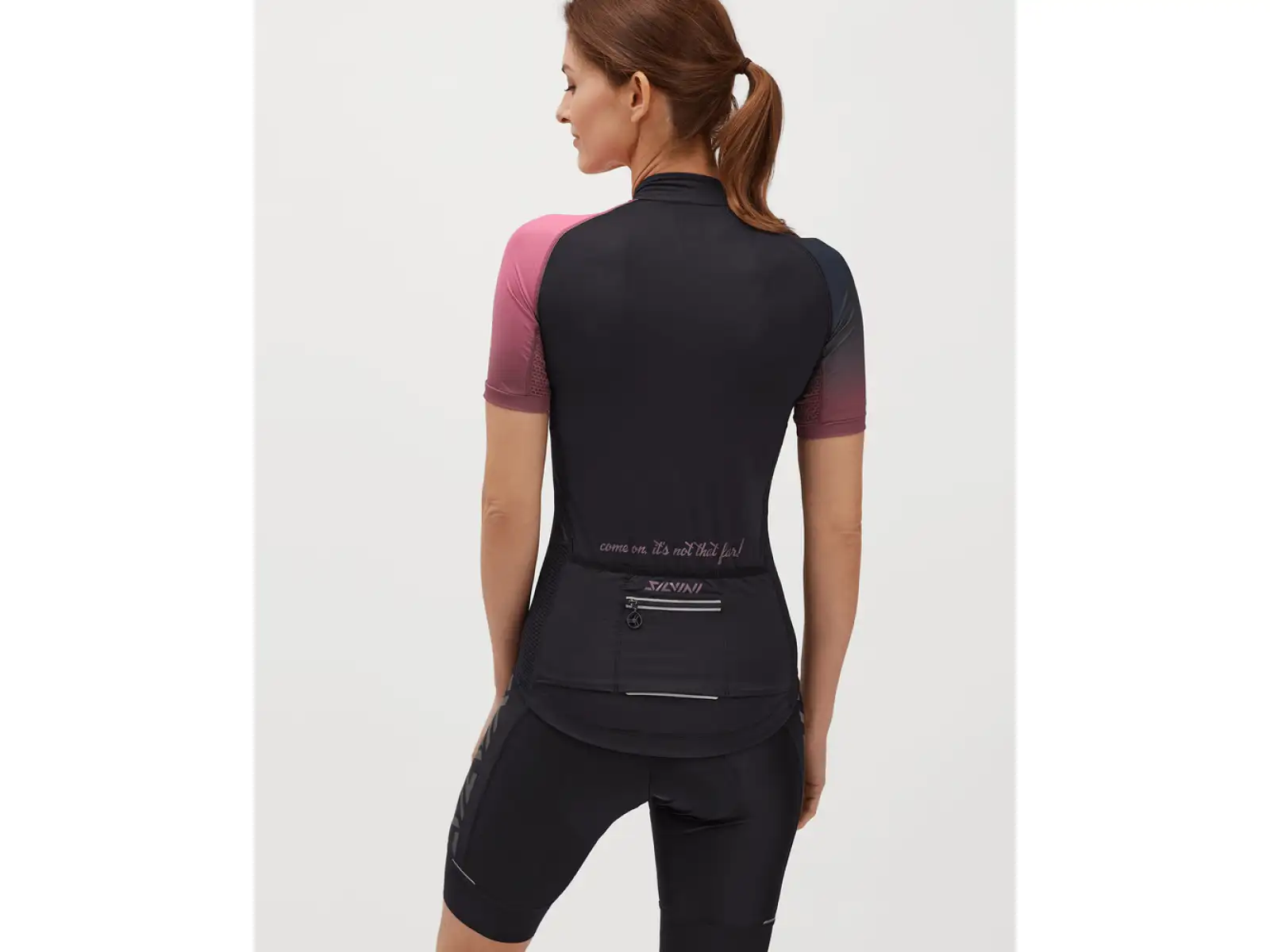 Silvini Mazzana Damen Kurzarmtrikot schwarz/fuchsia